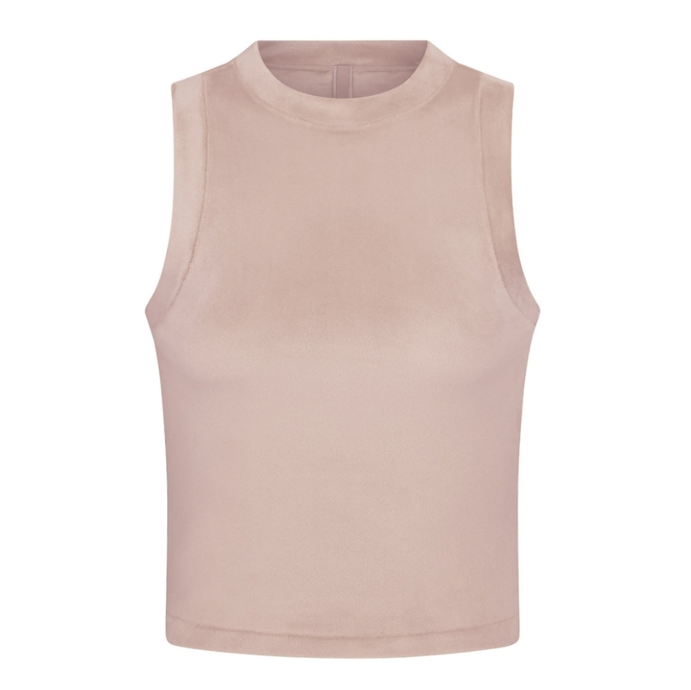 SKIMS SOLD OUT VELOUR CREW NECK TANK TOP